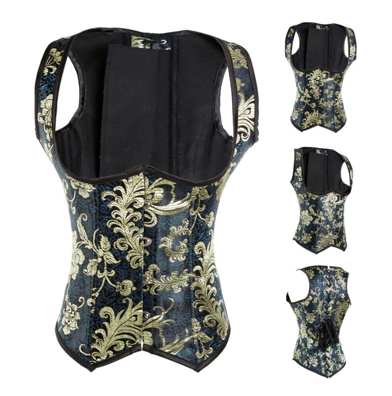 F3196               Vintage Embroidered Underbust Corset